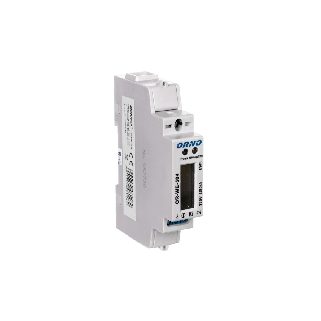 Wskaźnik zużycia energii elektrycznej 1-fazowy 80A 230V port RS-485 z wyświetlaczem LCD OR-WE-504