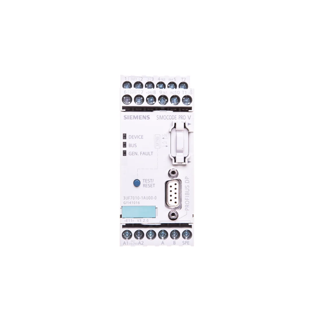 Elektroniczny moduł zabezpieczający silnik 4we/3wy 110-240V AC/DC PROFIBUS RS485 rozszerzeniowy 3UF7010-1AU00-0
