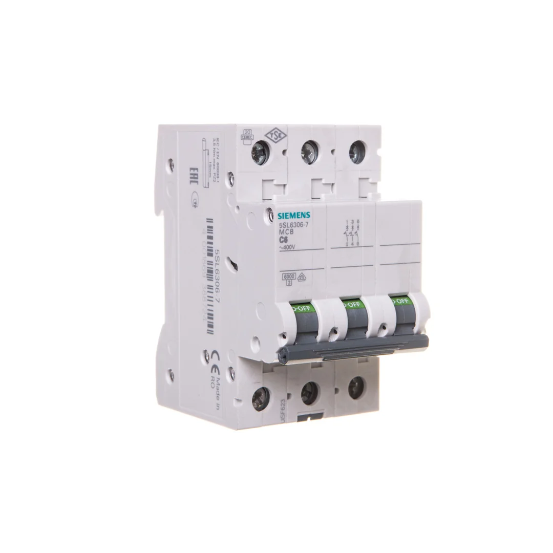 Wyłącznik nadprądowy 3P C 6A 6kA AC SENTRON 5SL6306-7