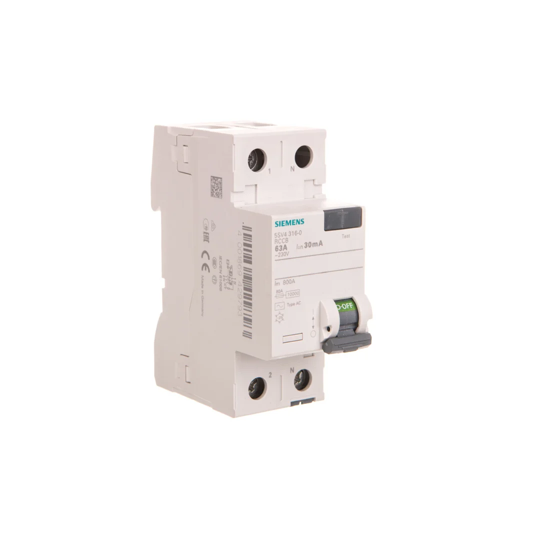 Wyłącznik różnicowoprądowy 2P 63A 0,03A typ AC 30mA 230V 5SV4316-0