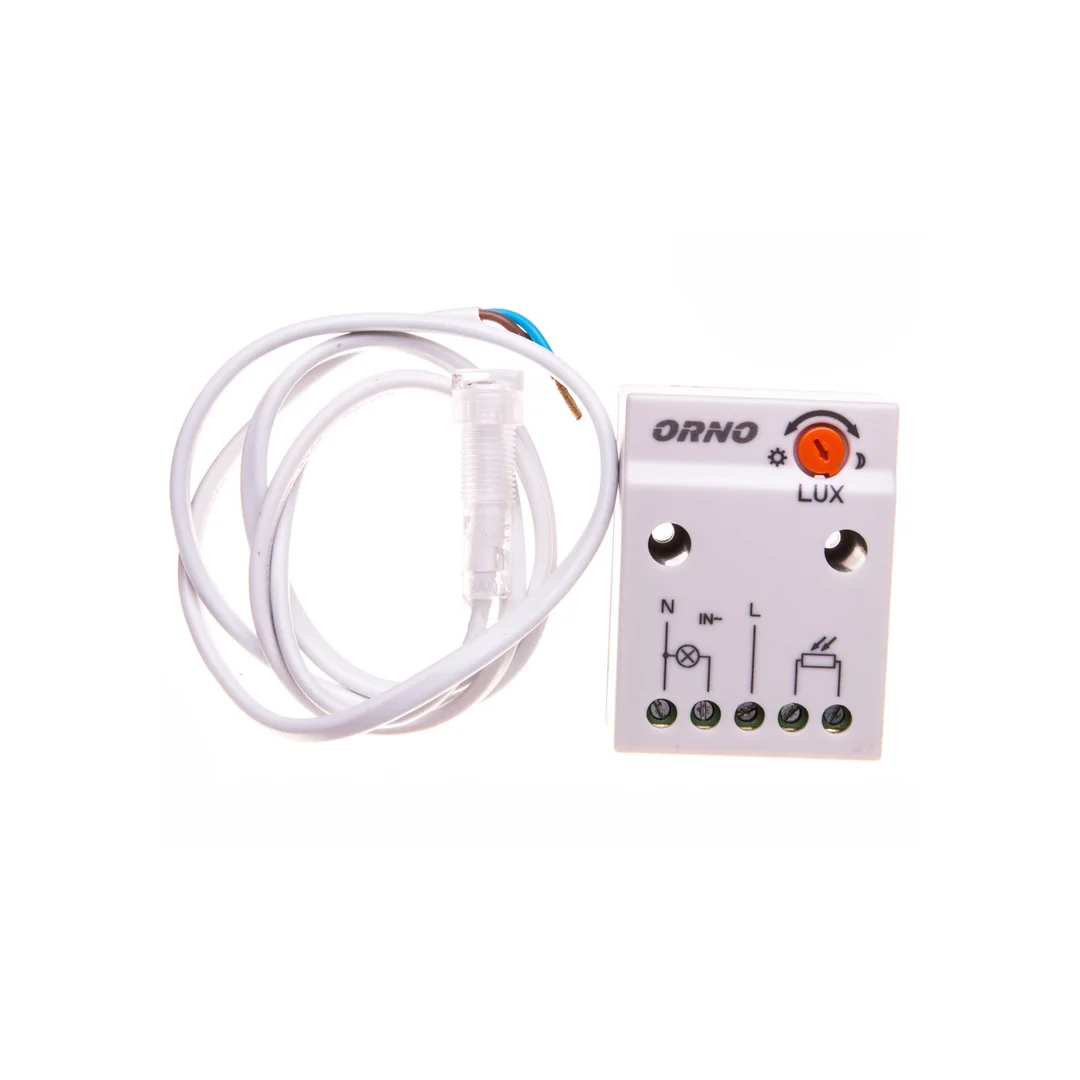 Czujnik zmierzchowy z zewnętrzną sondą 2300W 2-100lx IP65/IP20 biały OR-CR-233