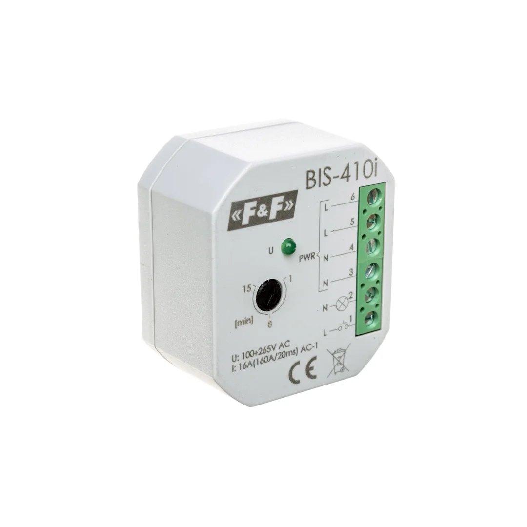 Przekaźnik impulsowy z wyłącznikiem czasowym 230V AC 16A Inrush BIS-410-LED