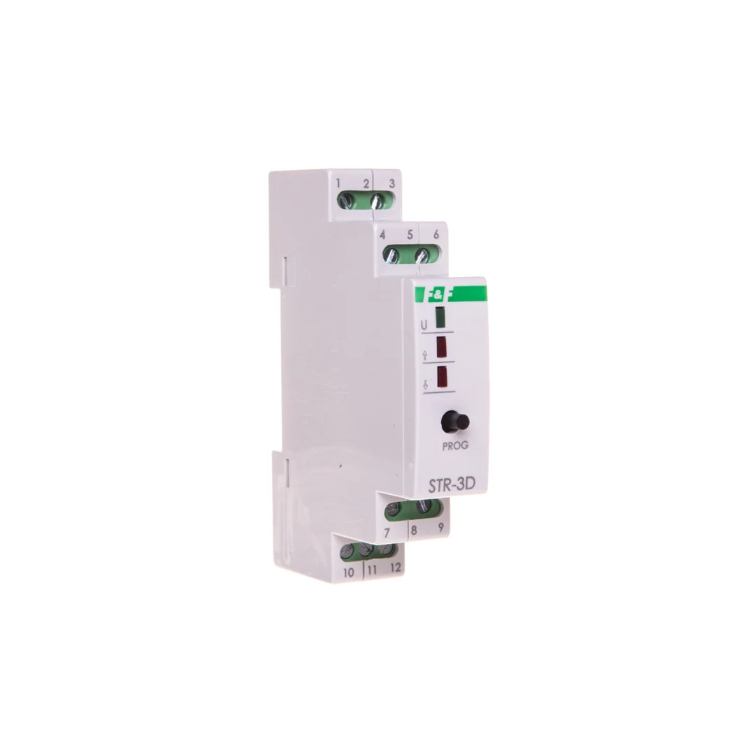 Sterownik rolet do silników 8A 320W 230V AC 1s-15min montaż na szynie DIN STR-3D