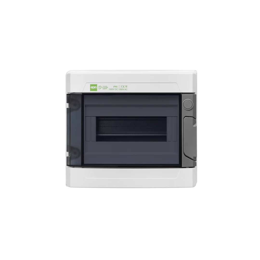 Rozdzielnica hermetyczna EP-LUX natynkowa 1x8 1500V DC 1000V AC PE+N dymny IP65 1961-01