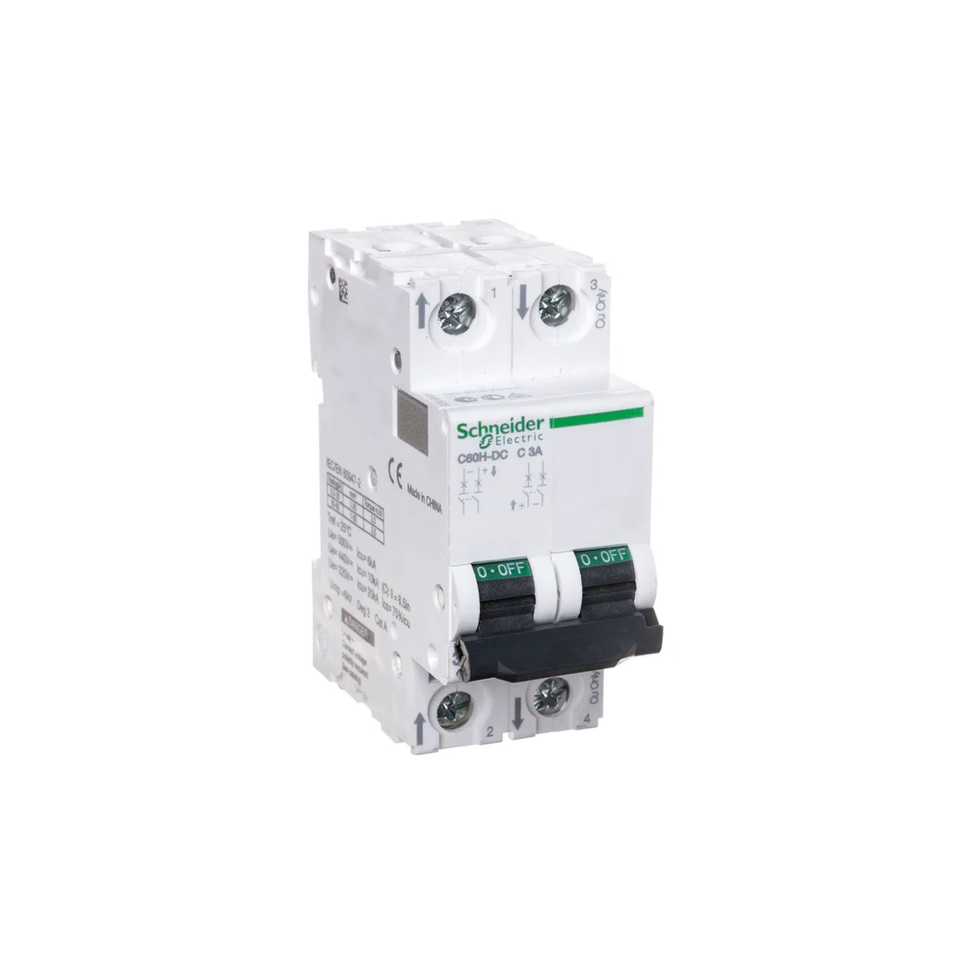 Wyłącznik nadprądowy DC C60H-DC-C3-2 2P 3A C 500V DC A9N61523