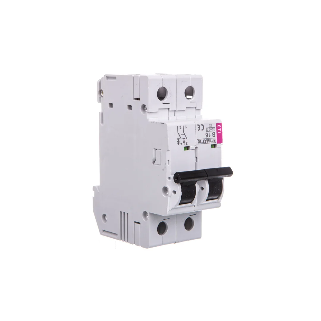 Wyłącznik nadprądowy 2P B 16A 10kA AC ETIMAT10 002123716