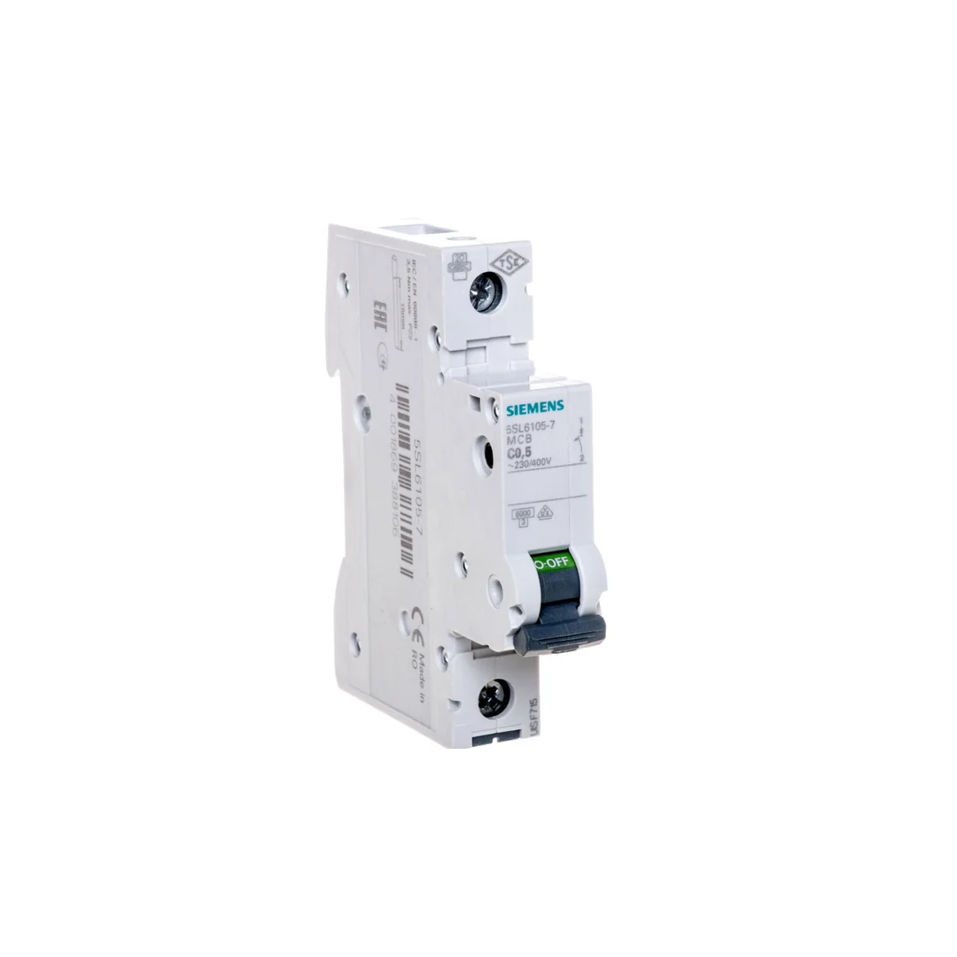 Wyłącznik nadprądowy 1P C 0,5A 6kA AC SENTRON 5SL6105-7
