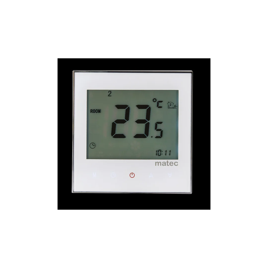 Regulator temperatury podtynkowy programowalny z ekranem dotykowym 5-45stopni IP20 biały RTD-02 MTC10000289-WUN