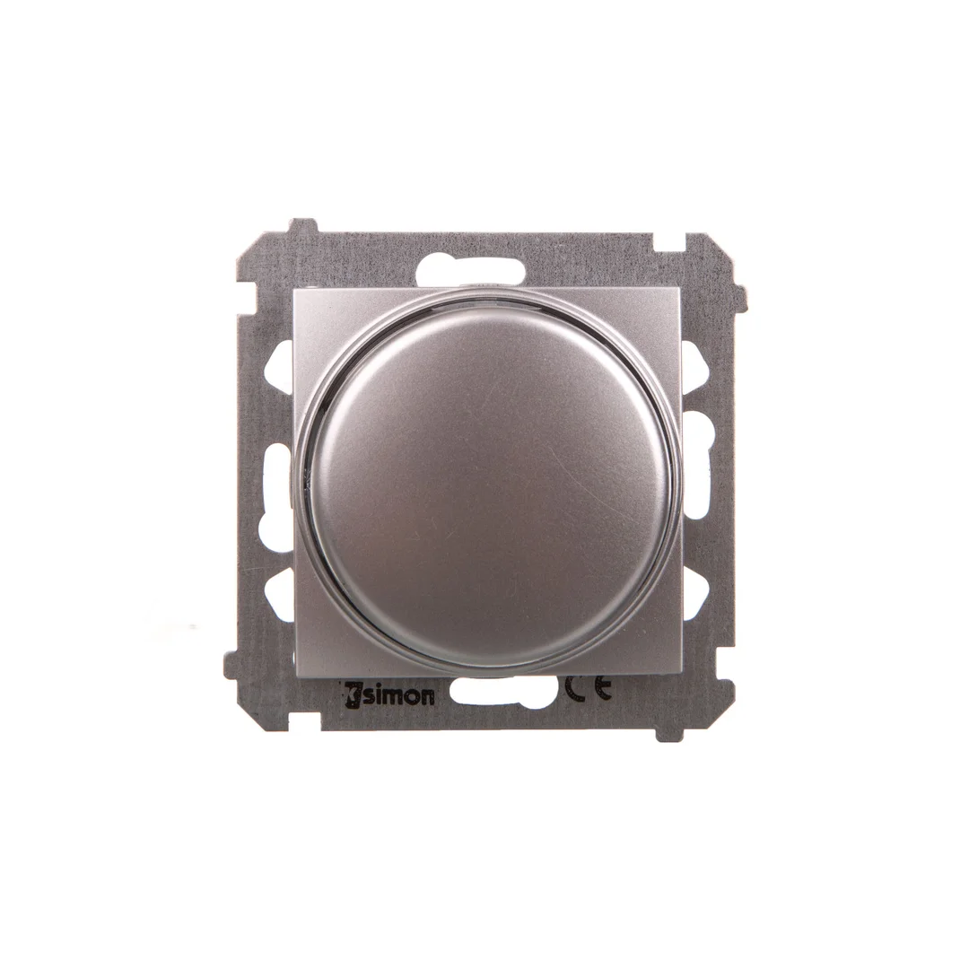 Simon 54 Premium Ściemniacz obrotowy do LED ściemnialnych 230 V 2–250 W srebrny mat DS9L.01/43