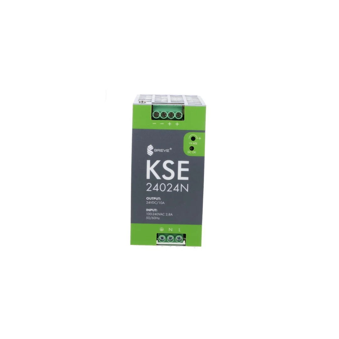 Zasilacz impulsowy KSE 24024M 230/ 24VDC 10A 240W na szynę DIN, Uzas: 96-264VAC, Ta70, 18924-9988