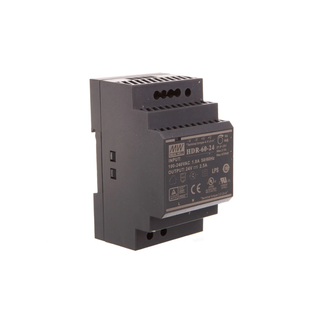 Zasilacz impulsowy 24V DC 2,5A 60W wej. 100-240V AC 1,8A HDR-60-24