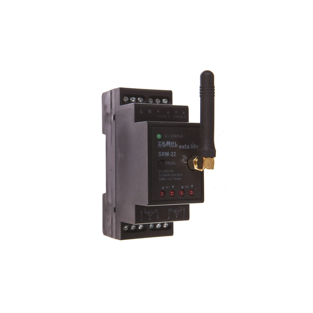 Radiowy sterownik rolet modułowy podwójny 230V SRM-22 EXL10000023