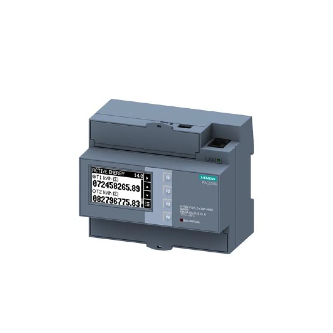 Miernik parametrów sieci PAC2200 x/1A x/5A licznik energii kl.1 MODBUS TCP/IP RJ45 Webserwer 1DI 1DO DIN 7KM2200-2EA30-1EA1