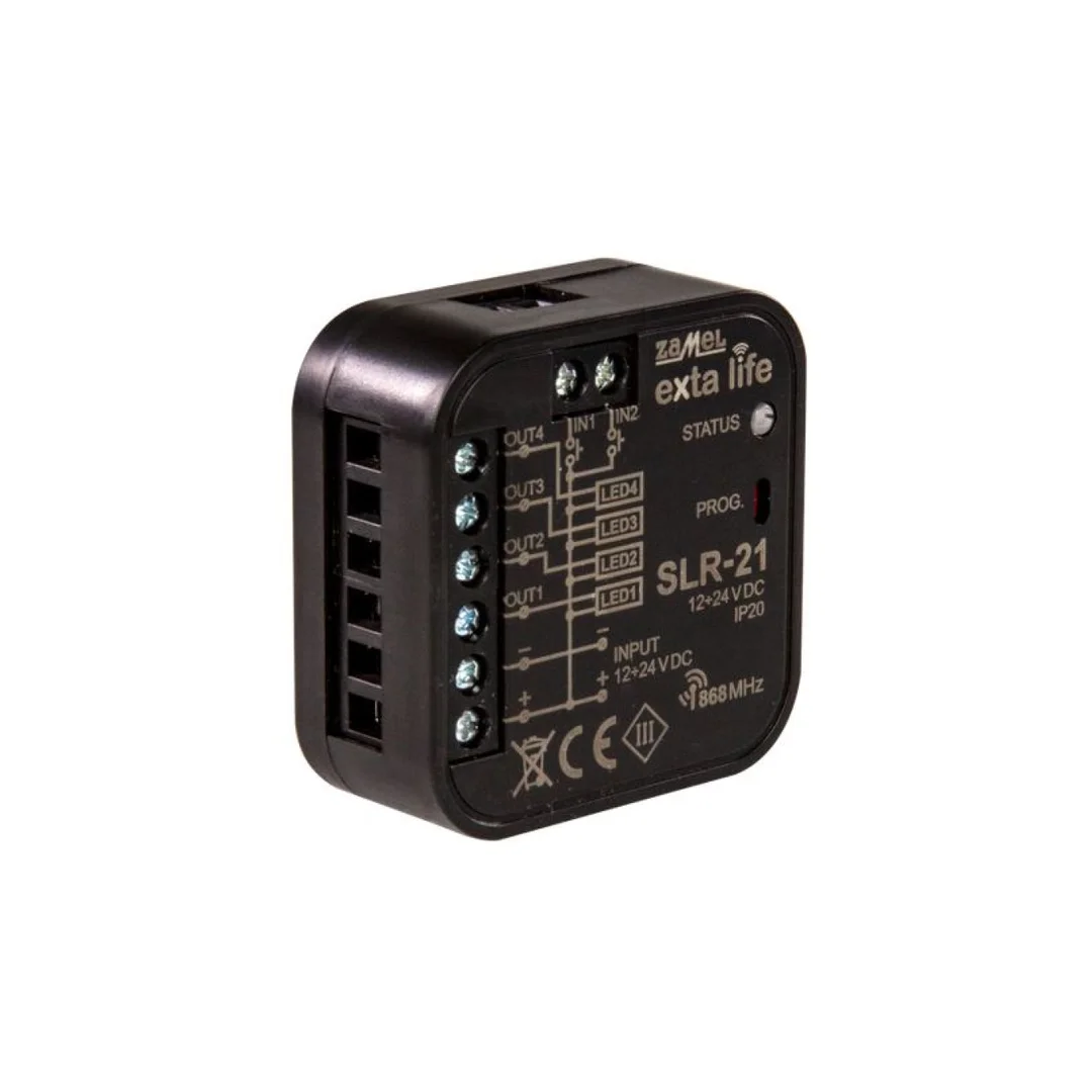 Sterownik LED 4-kanałowy 12-24VDC SLR-21 EXL10000033