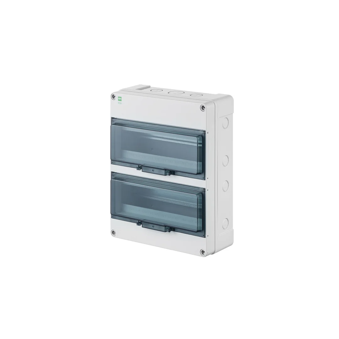 Rozdzielnica hermetyczna HERMETICA RN 2x12+2 400V AC 1000V DC PE+N dymny IP65 2209-01