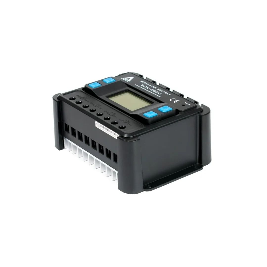 Solarny regulator ładowania PWM SOL-30ED 12/24 - 30A (wyświetlacz LCD)
