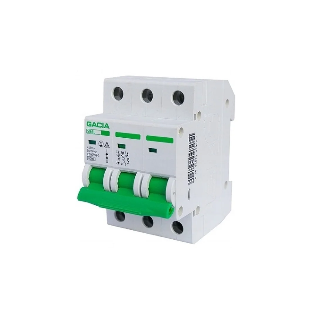 Wyłącznik nadprądowy 3P C 20A 6kA AC / SB6L-3P-20C