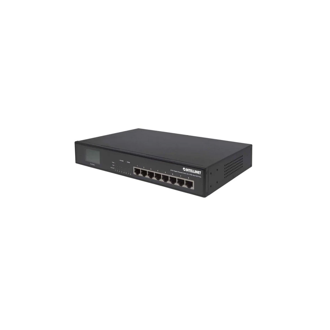 Switch Gigabit 8xRJ45 / 4x PoE, wyświetlacz LCD 561310