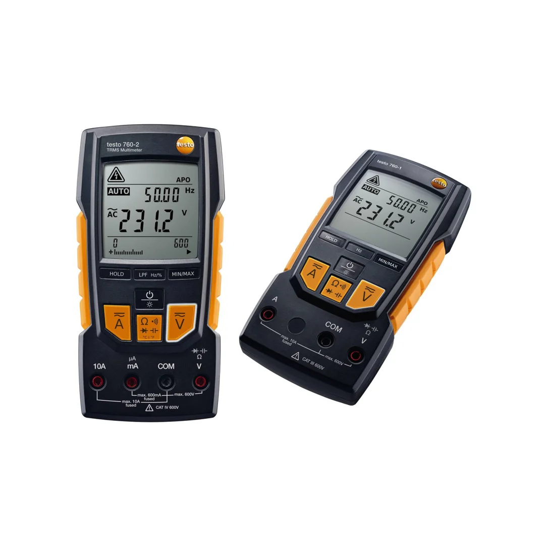 Multimetr cyfrowy / Miernik uniwersalny 0,1-600 VAC/DC, 0,1mA-10A AC/DC, 0,1-40 MOm / Made in Germany / Testo 760-1