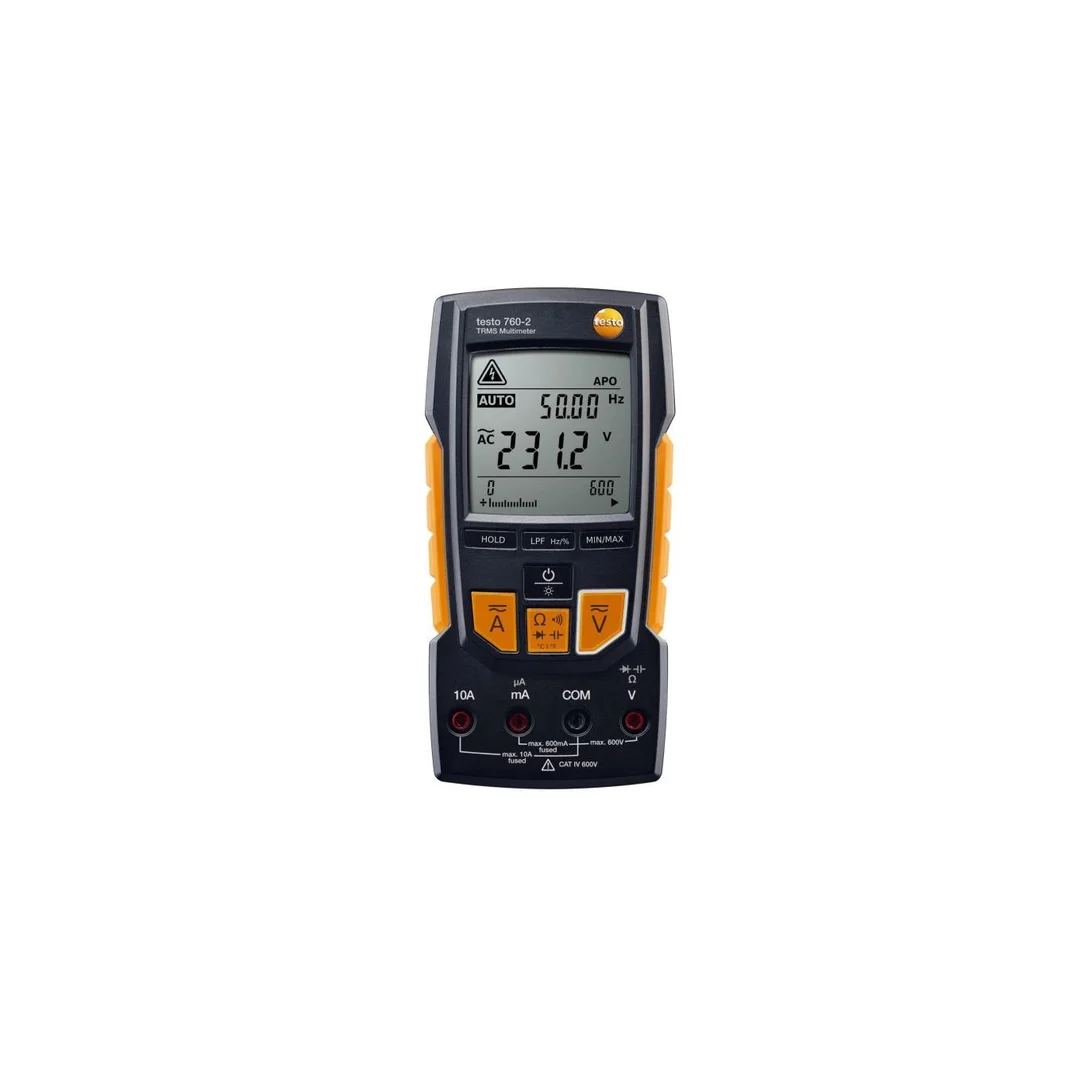 Multimetr cyfrowy / Miernik uniwersalny 0,1-600 VAC/DC, 0,1mA-10A AC/DC, 0,1-40 MOm / Made in Germany / Testo 760-2 TrueRMS