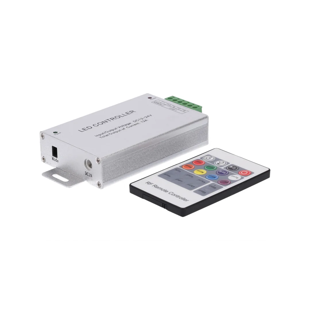 Sterownik LED RGB 3x4A 20-key RF 12-24V Prescot