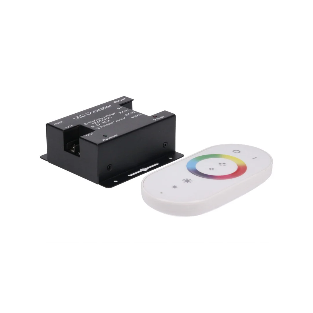 Sterownik LED RGB 3x6A touch RF biały v3 12-24V Prescot
