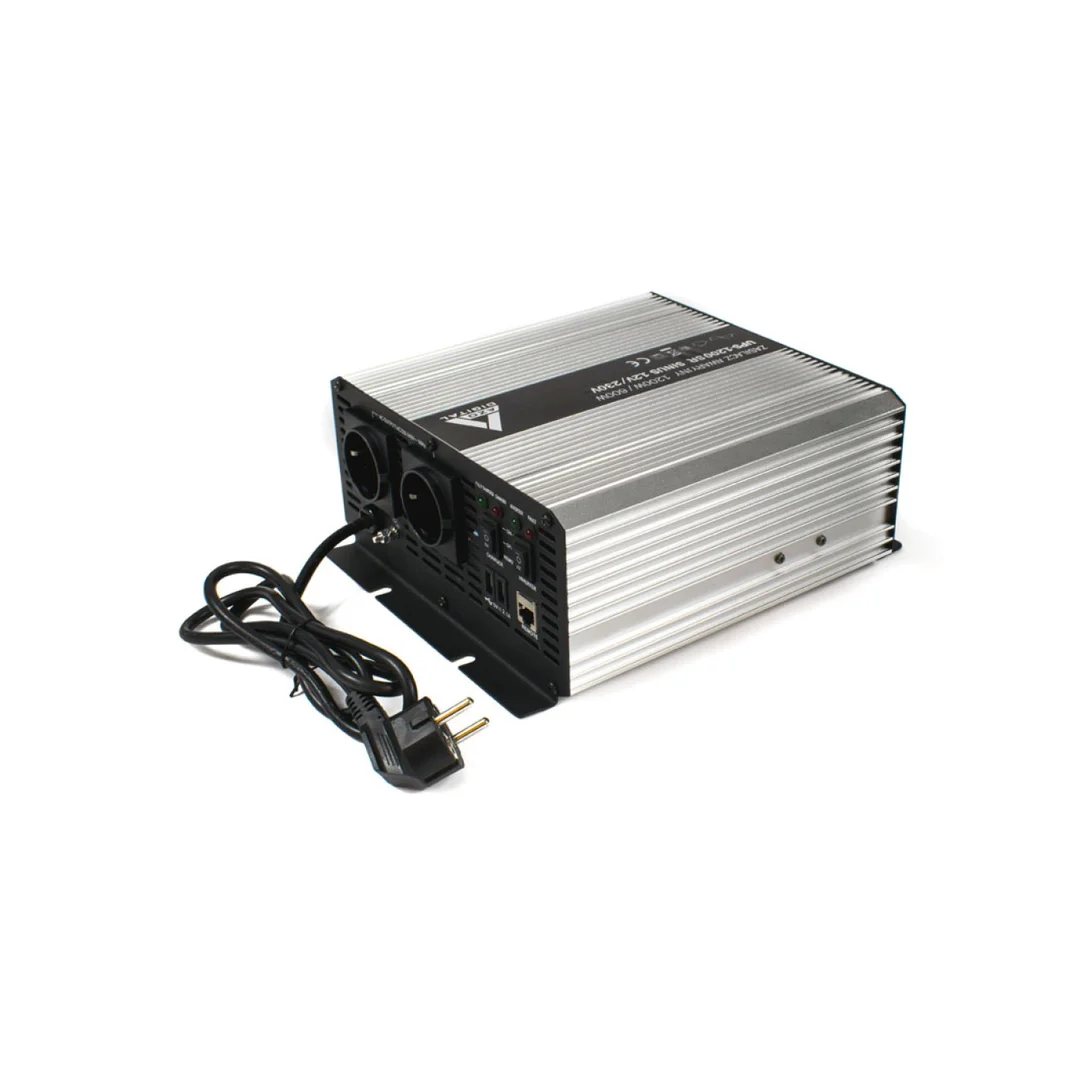 Zasilacz awaryjny (UPS + AVR) 12V UPS-1200SR Sinus 1200W/600W 12V/230V