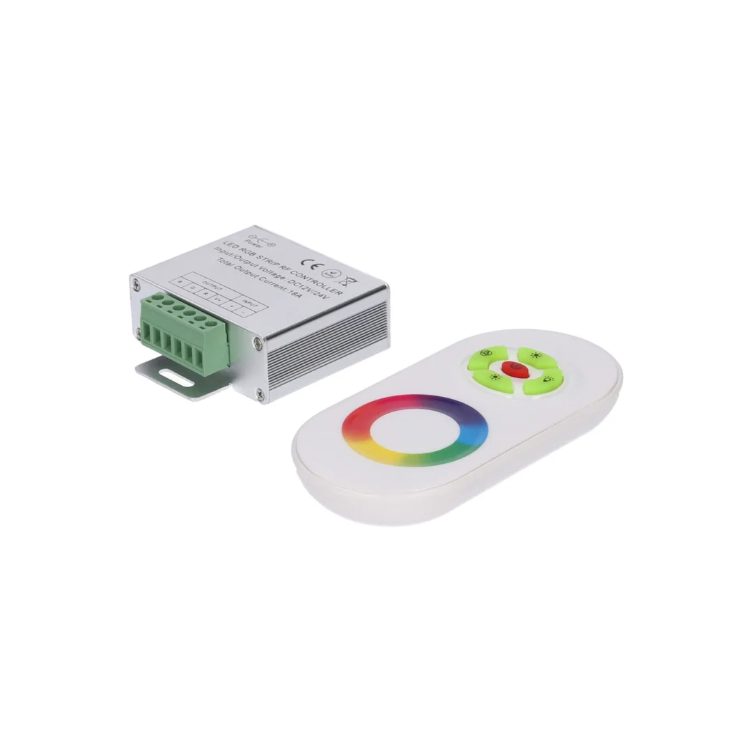 Sterownik LED RGB 3x6A touch RF biały 12-24V Prescot
