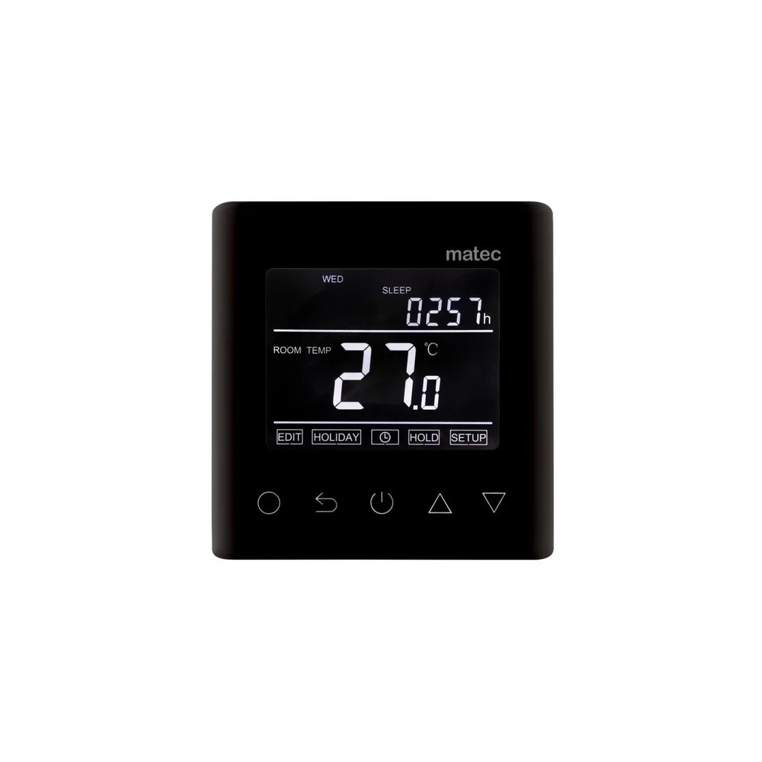 Regulator temperatury podtynkowy - programowalny TYP: RTW-01 czarny MTC10000378-WUN