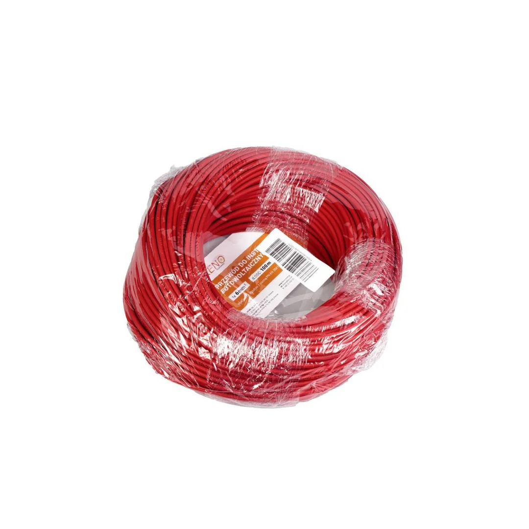 Kabel solarny KENO 6 mm / czerwony / odcinek 100 m kabel-6mm-red-100m