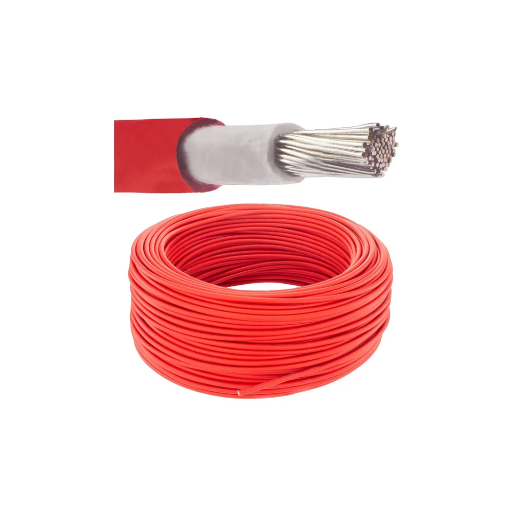 Kabel solarny fotowoltaiczny H1Z2Z2-K 1,0/1,5kV 4mm2 czerwony NEKU /25m/