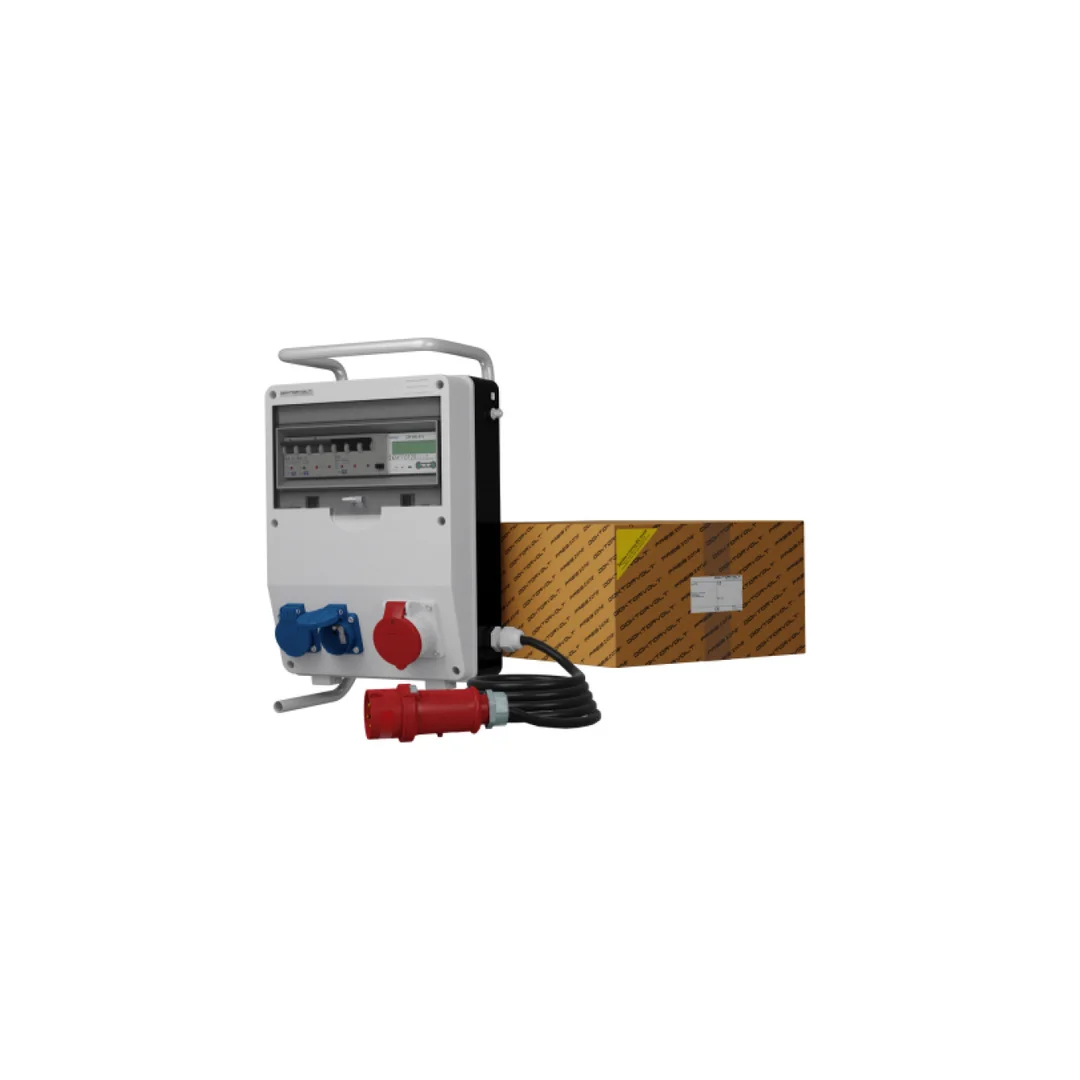 Rozdzielnica budowlana na stojaku z kablem i licznikiem zużycia energii TD-S/FI SKHU 16A 2x230V Doktorvolt 0519