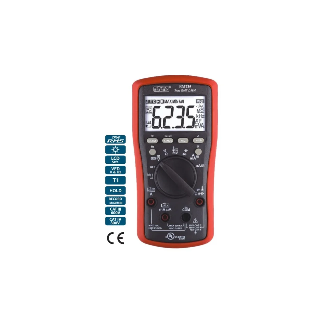 Multimetr TRMS (AC+DC) VFD EF 50kHz BM235 Brymen