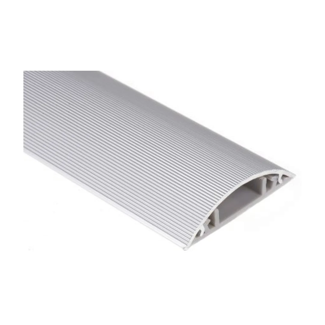 Koryto kablowe samoprzylepne Szary Stop aluminium (pokrywa), PVC (podstawa) Koryto podłogowe 50 mm 9.8mm 1m RS PRO