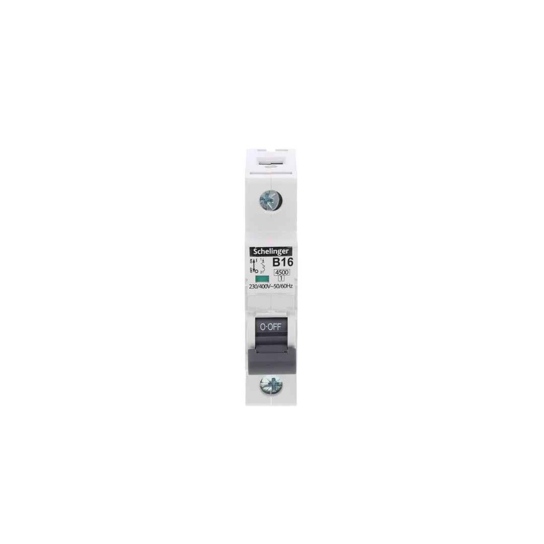 Wyłącznik nadprądowy 1P B 16A 4,5kA AC SCHELINGER A02-G7-1P-B16