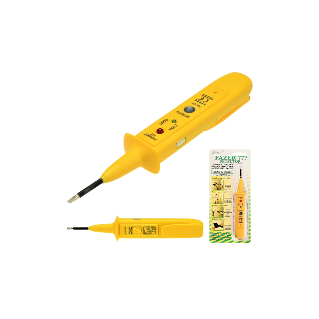 Próbnik elektroniczny detektor 500V tester napięcia prądu Fazer777