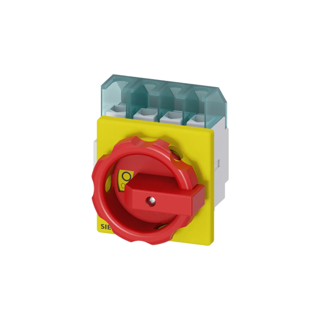 Rozłącznik główny/awaryjny 3P+N 25A 9.5kW AC23A 400V montaż tablicowy pokrętło żółto-czerwone 4 otwory 3LD2103-1TL53