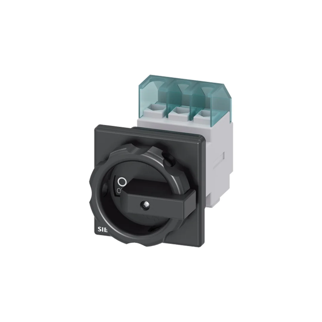 Rozłącznik główny 3P 25A 9.5kW AC23A 400V montaż tablicowy pokrętło czarne otwór centralny 22.5 mm 3LD2154-0TK51