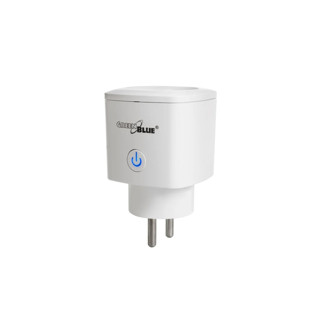 Zdalnie sterowane gniazdko WiFi GreenBlue, Android/iOS/Alexa/Google Home, zuż. energii, timer, max 3680W, typ E, GB720 E