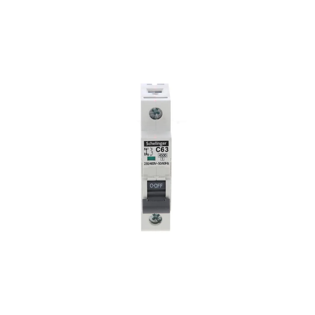 Wyłącznik nadprądowy 1P C 63A 4,5kA AC SCHELINGER A02-G7-1P-C63