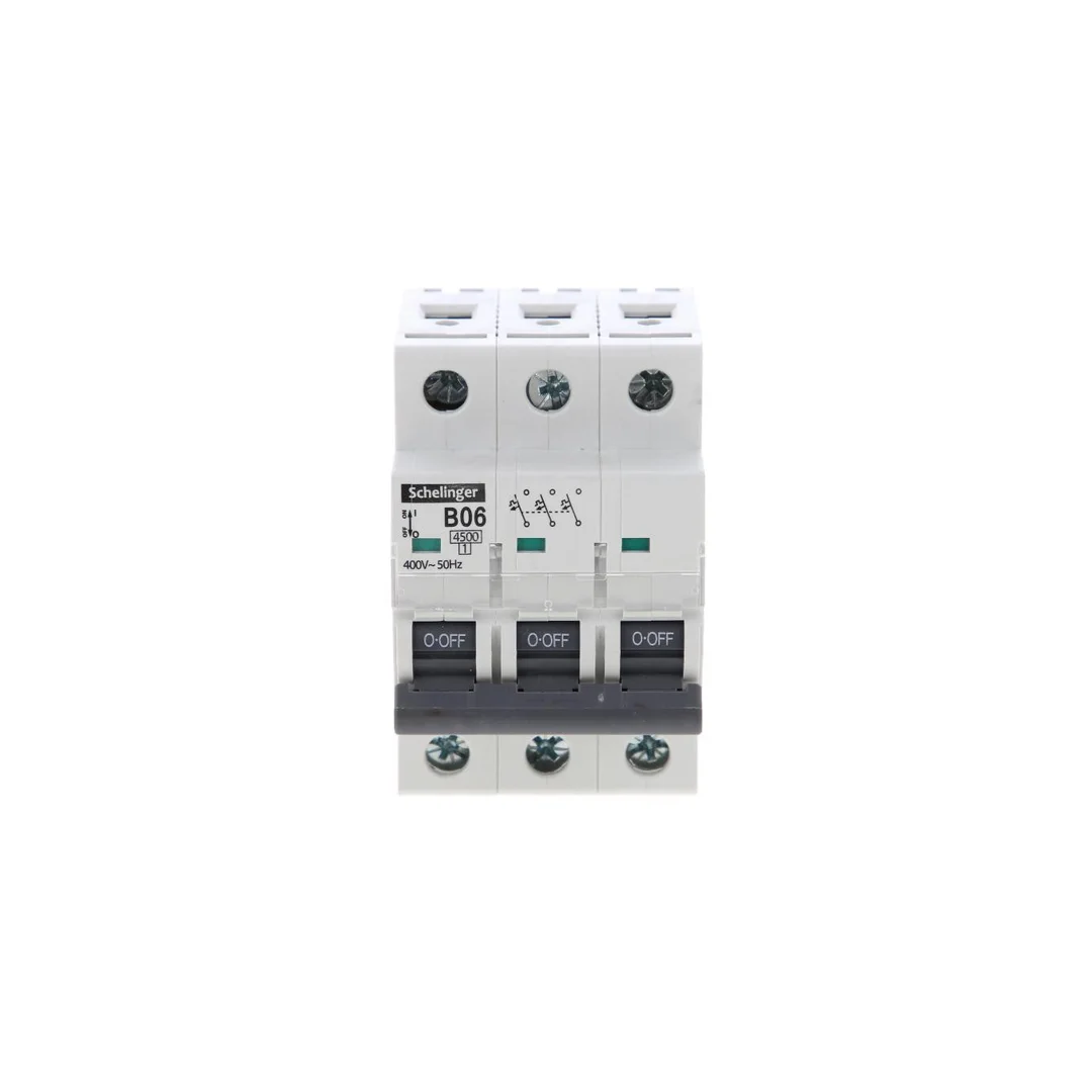 Wyłącznik nadprądowy 3P B 6A 4,5kA AC SCHELINGER A02-G7-3P-B06