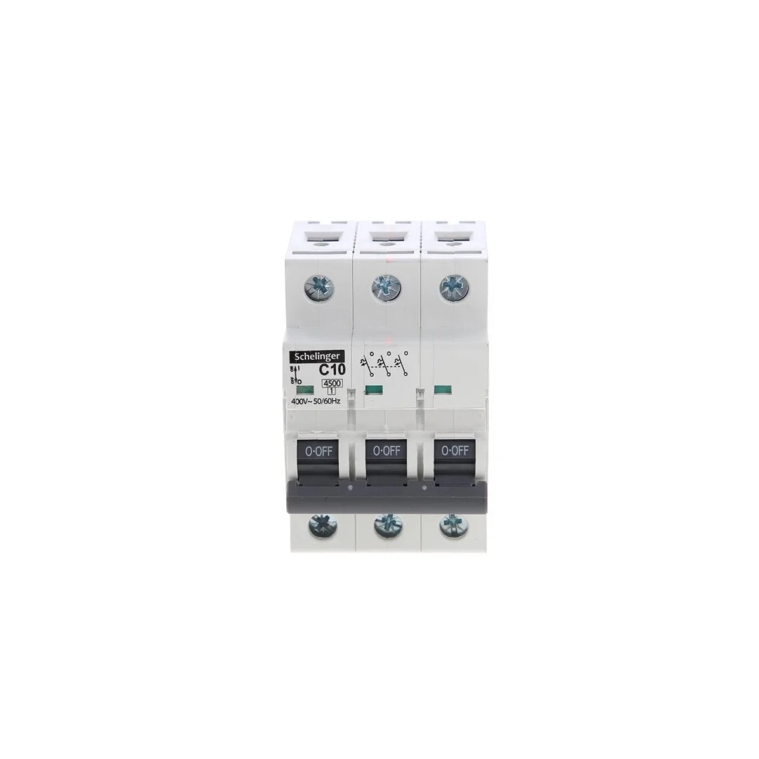Wyłącznik nadprądowy 3P C 10A 4,5kA AC SCHELINGER A02-G7-3P-C10