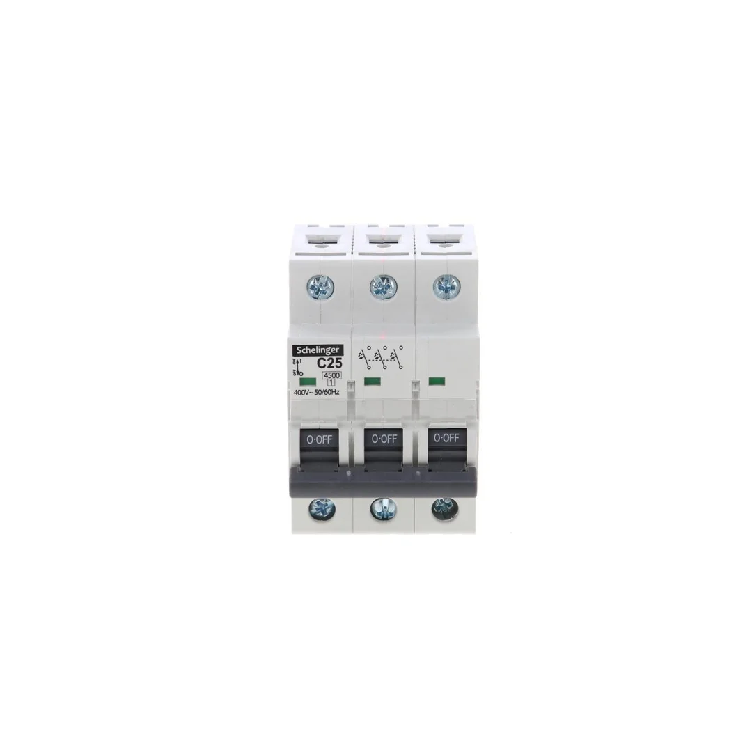 Wyłącznik nadprądowy 3P C 25A 6kA AC SCHELINGER A02-G7-3P-C25