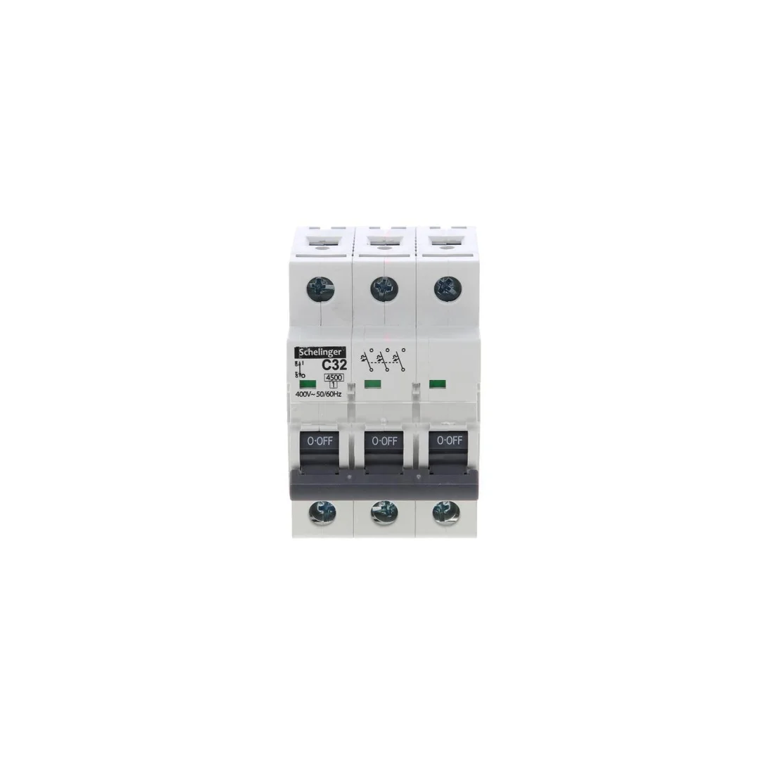 Wyłącznik nadprądowy 3P C 32A 6kA AC SCHELINGER A02-G7-3P-C32