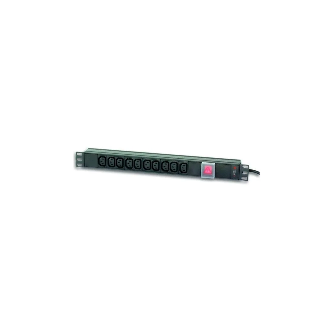Listwa zasilająca Rack 1U 10X Gniazdo C13 Wtyk C14 Do Ups I-CASE STRIP-10C