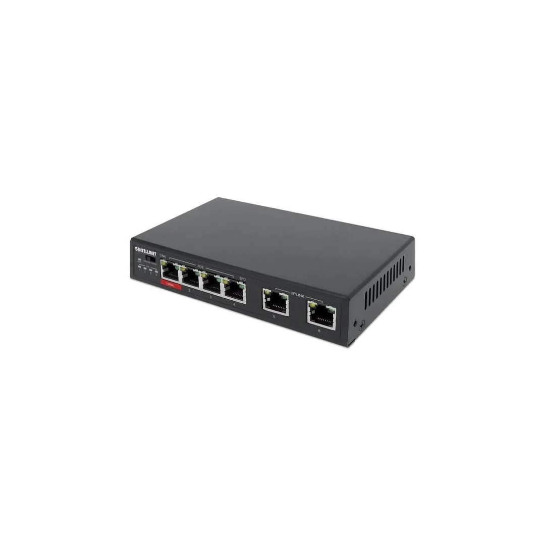 Switch 6 portów RJ45 10/100 w tym 3x PoE i 1x High-Power PoE