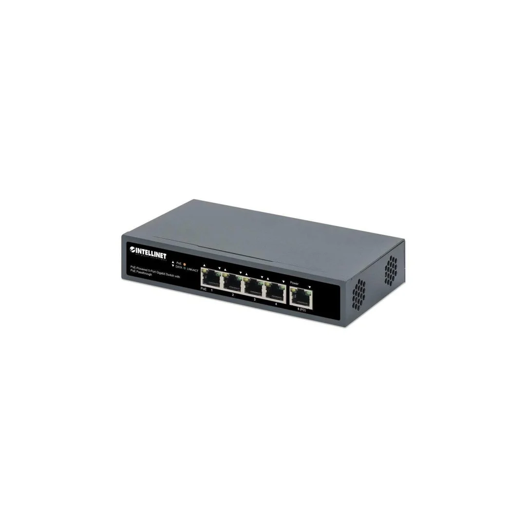 Switch Gigabit 5x PoE Passthrough zasilany PoE lub AC, 95W