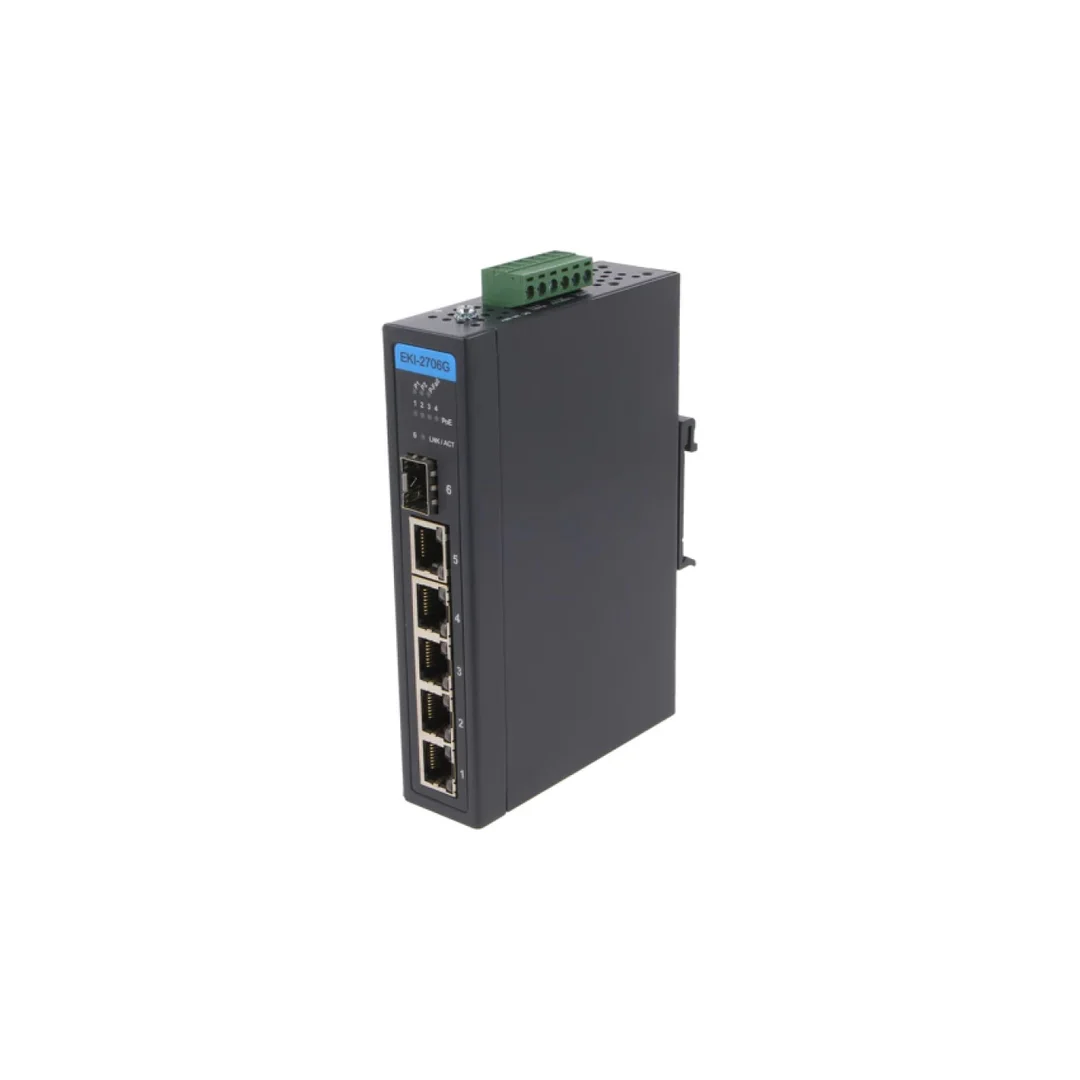 Switch PoE niezarządzalny, 6 porty EKI-2706G-1GFPI-BE