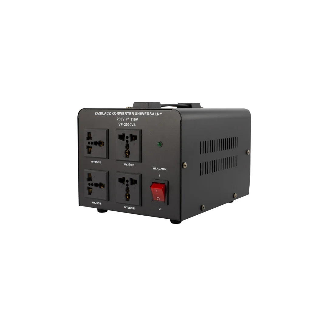 Konwerter napięcia 230V - 110V 2000W 4 wyjścia uniwersalne