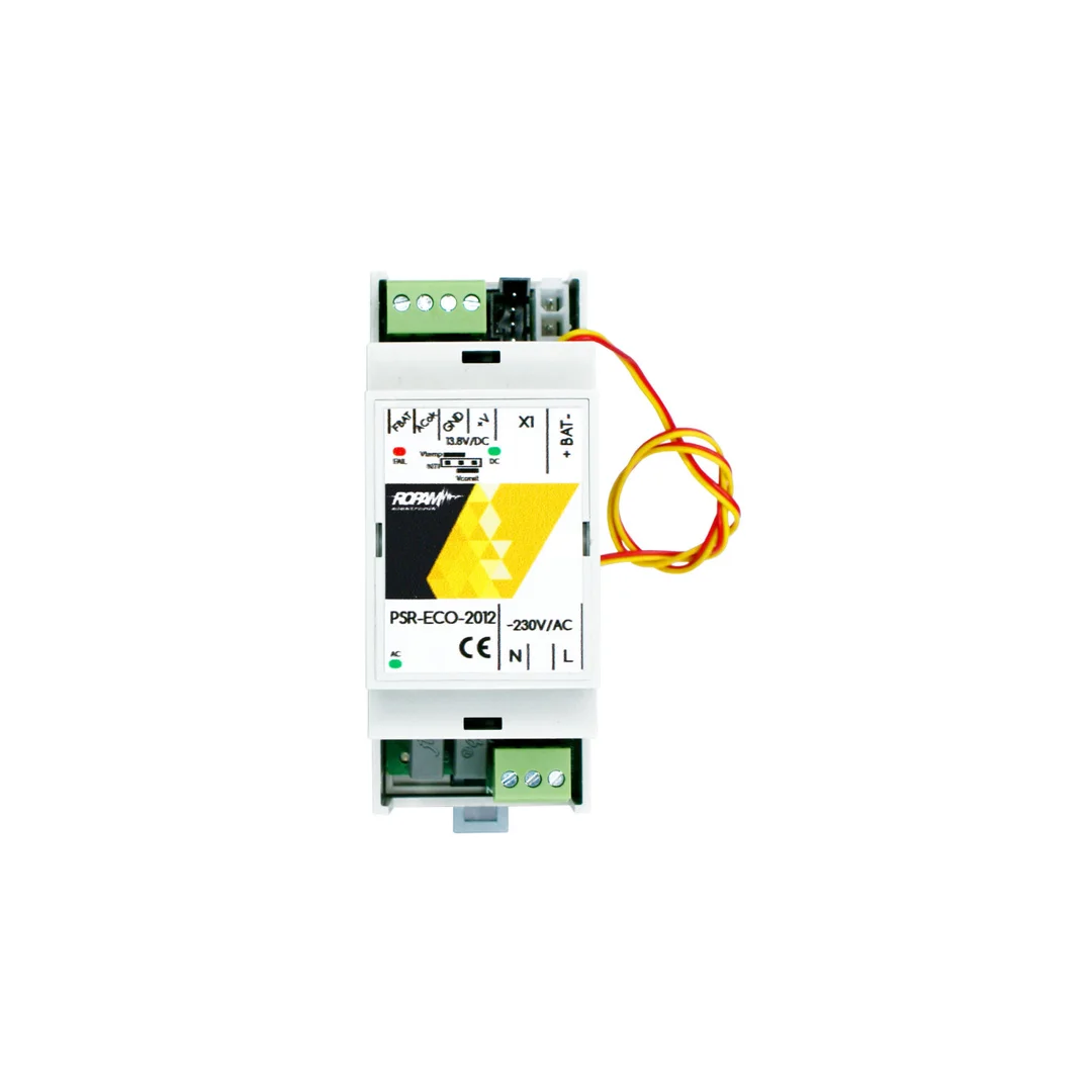 Zasilacz buforowy AC/DC, 12V/DC, 20W, do zasilania central/modułów 12V, DIN 2M, PSR-ECO-2012